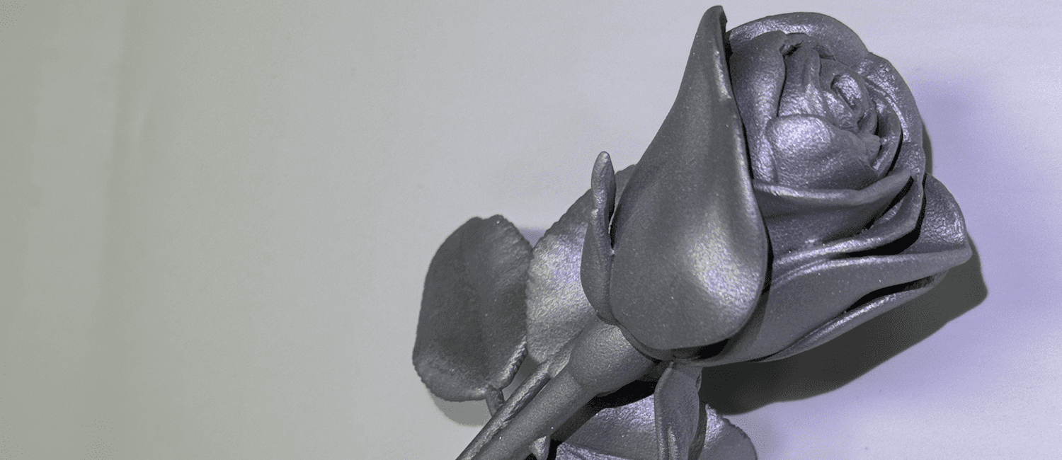 3d printed aluminum_rose