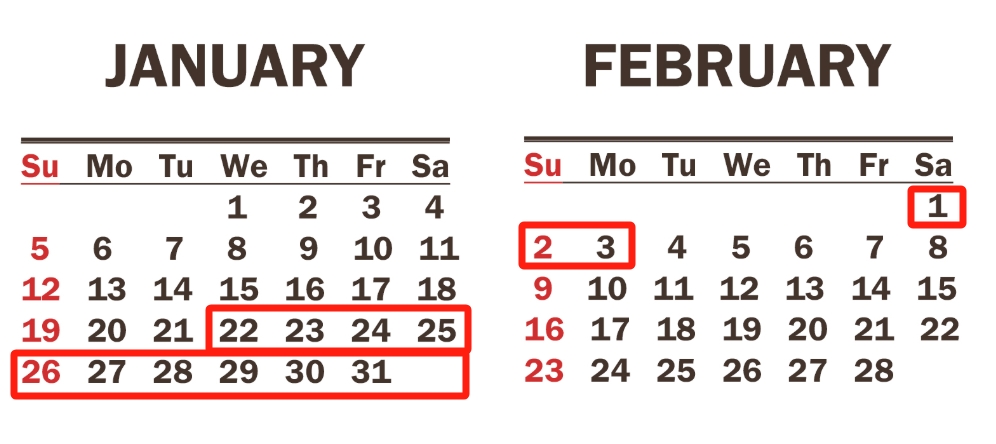 chinese new year holiday calendar