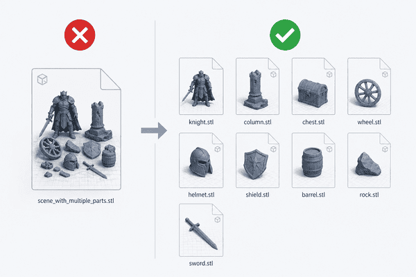 Why You Should Keep One Part per File in 3D Printing