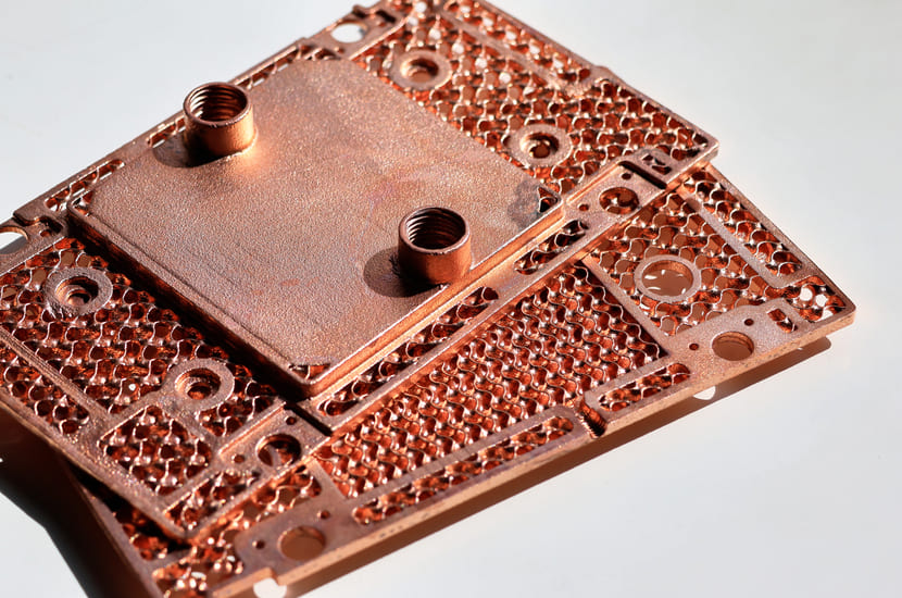 3d printed copper plate cross-section