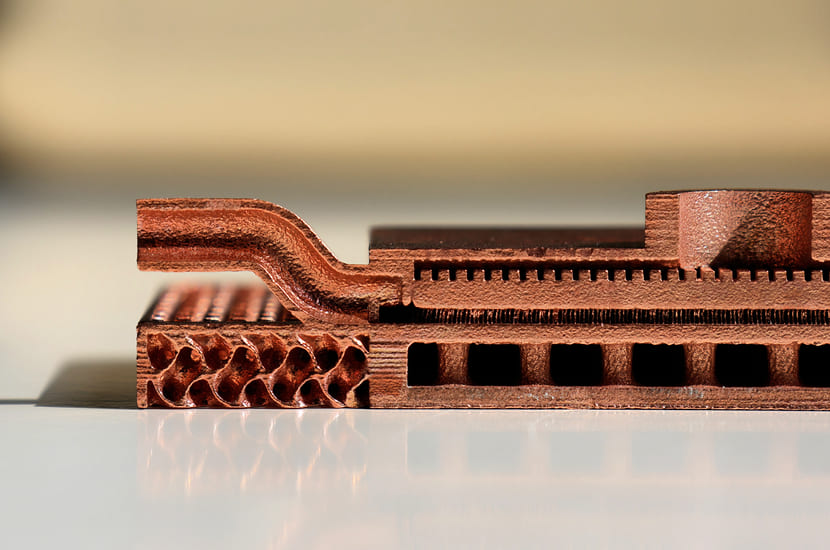 3d printed copper plate cross-section
