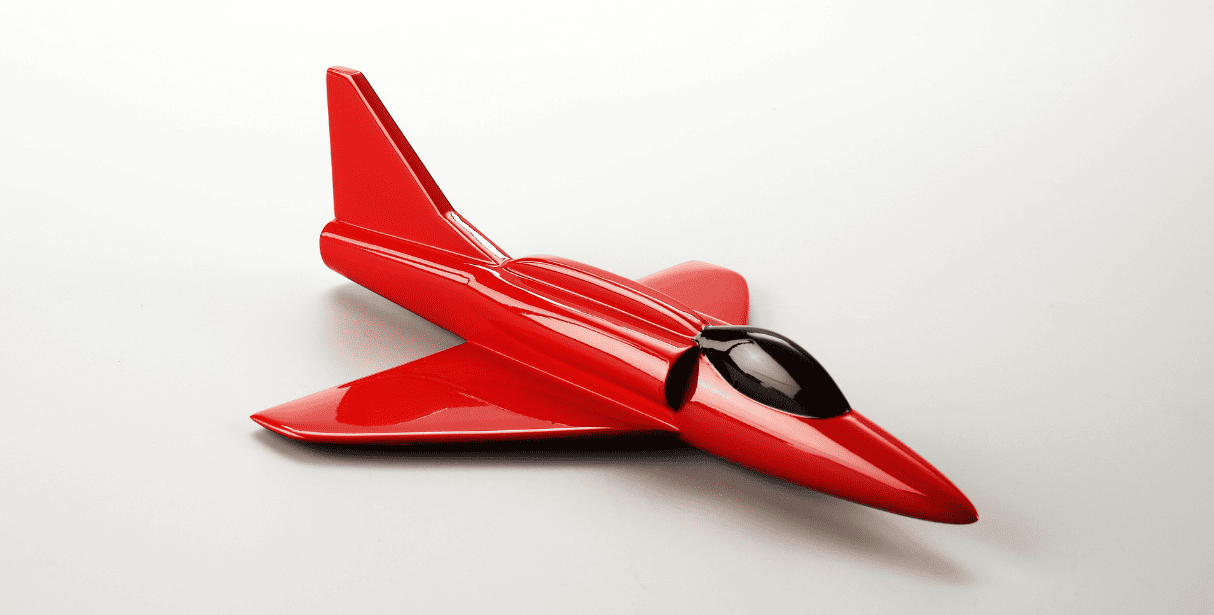 SLA 3D printed model airplane