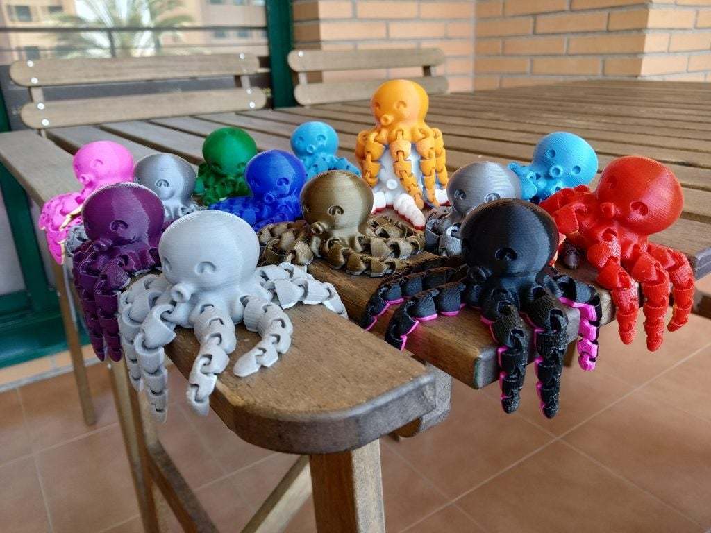 3D-printed Articulated Octopus-Credit from MCGYBEER