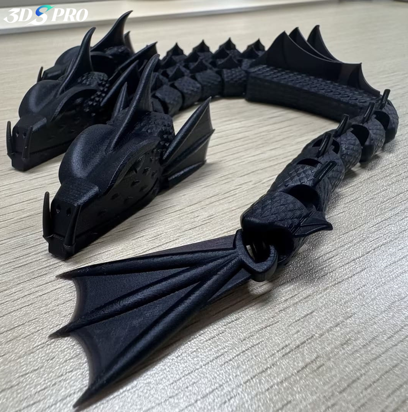 SLA 3D-printed Articulated Dragon at 3DSRPO