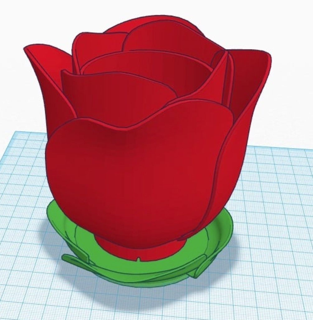 3D-printed Rose Pot