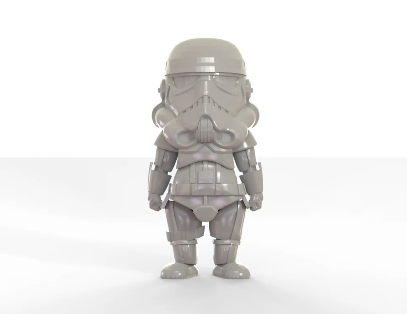 3D Printed Star Wars Figures-Cute Stormtrooper