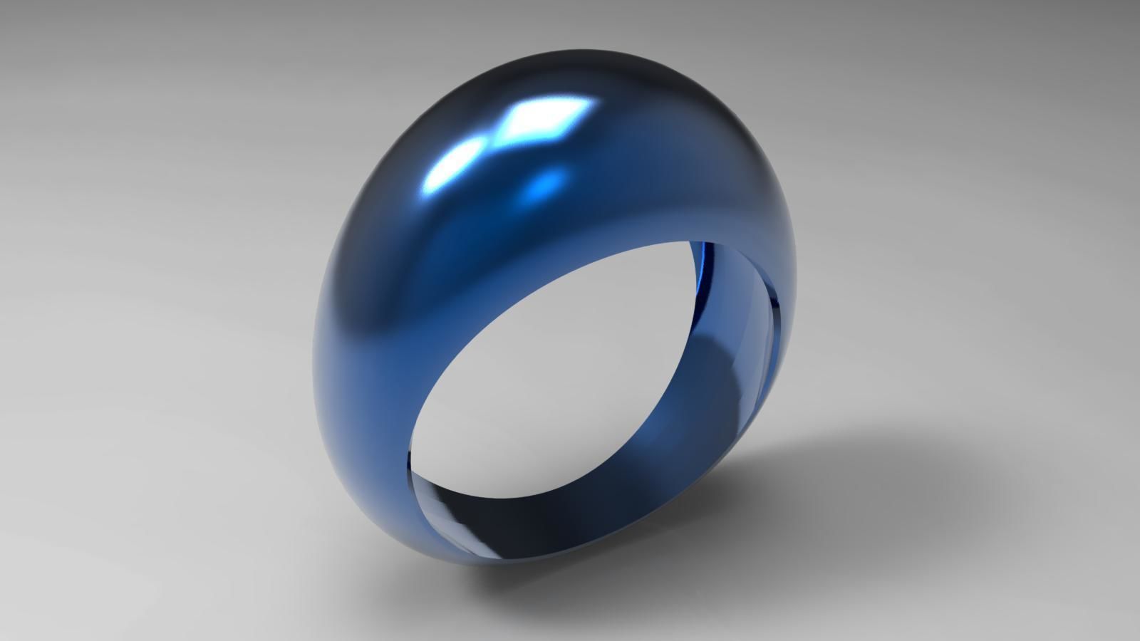 CGTrader Blue Anodized Aluminum Ring
