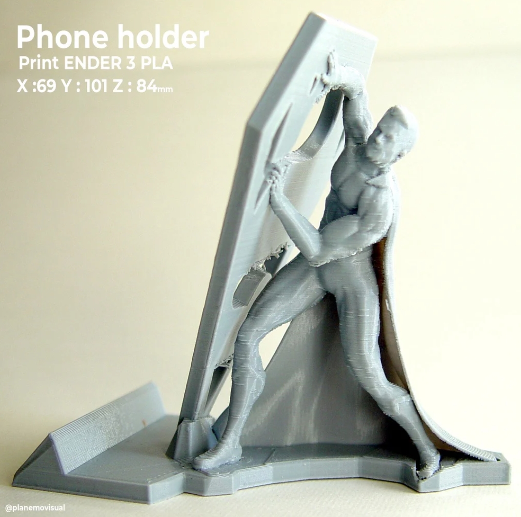 3D Printed Father's Day Gift Ideas-Superman Phone Holder