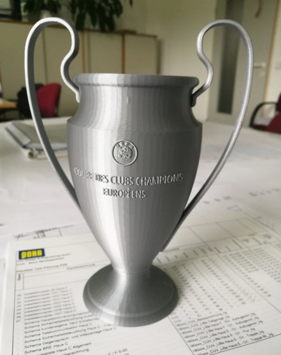 3D Printed UEFA Champions League Trophy