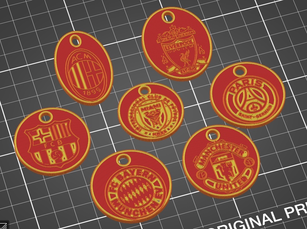 3D Printed Soccer Team Key Chain