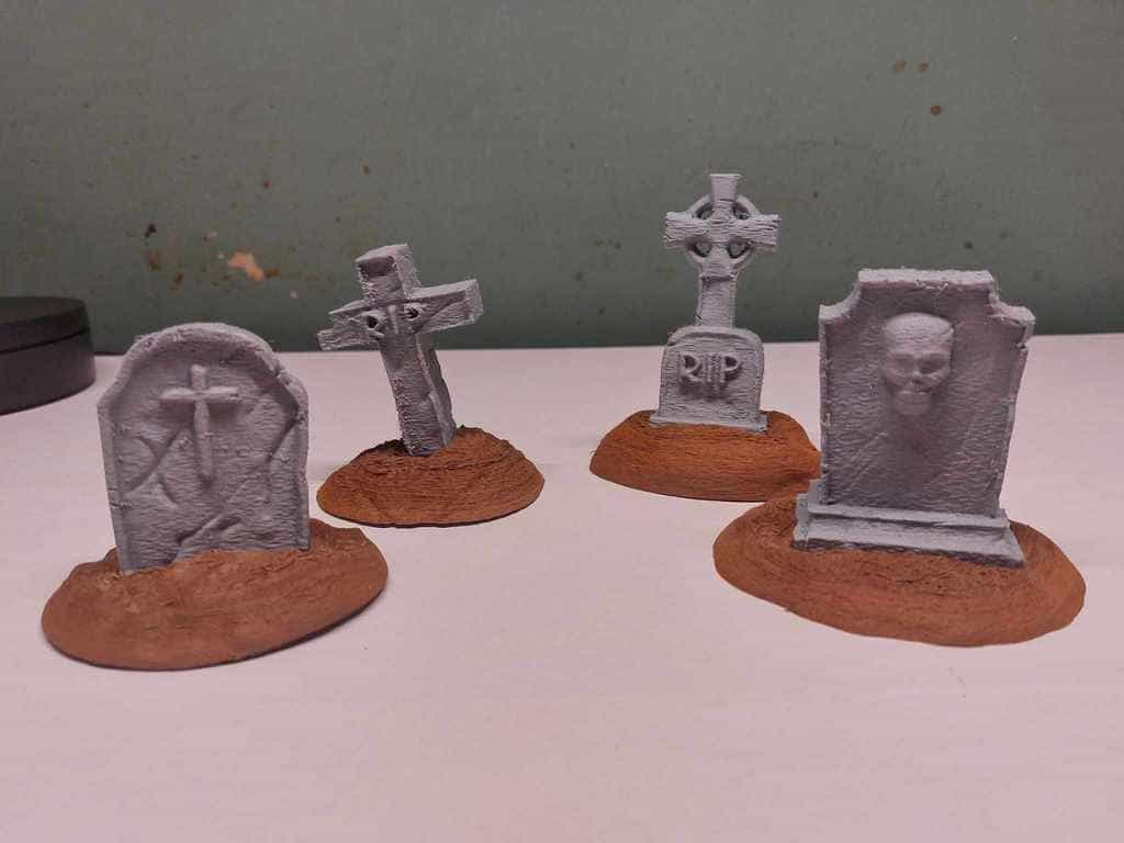 3d printed halloween decroations_gravestones