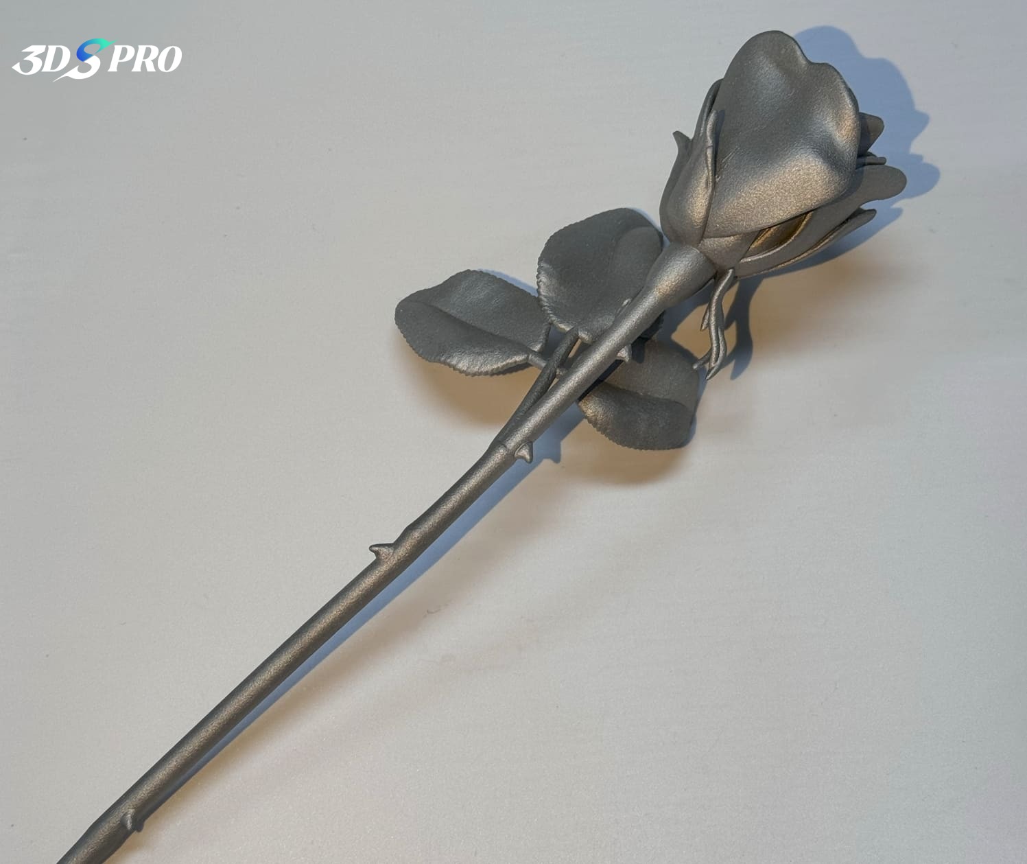 3d printed metal rose_aluminum alsi10mg