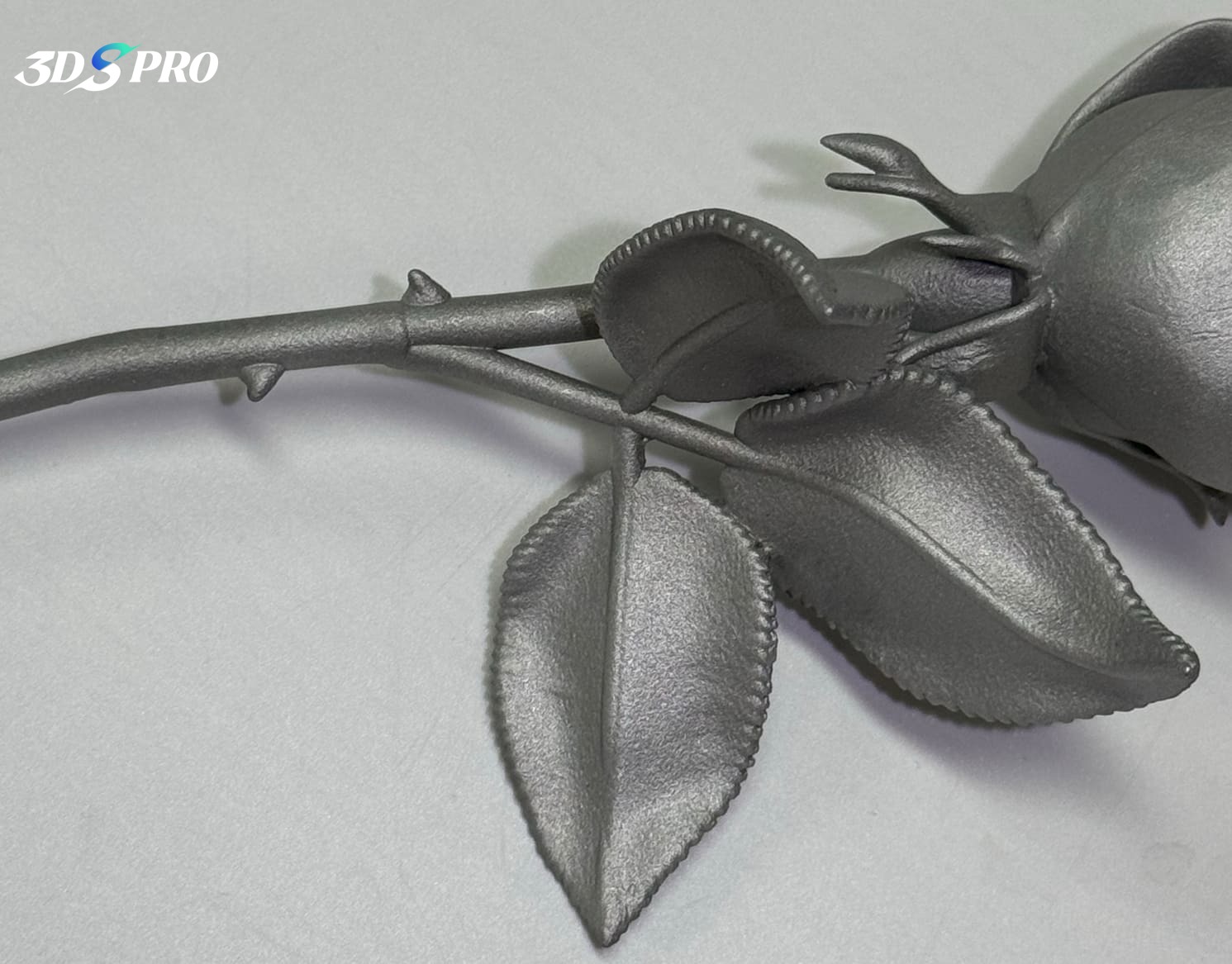 3d printed rose_metal 3d printed_details