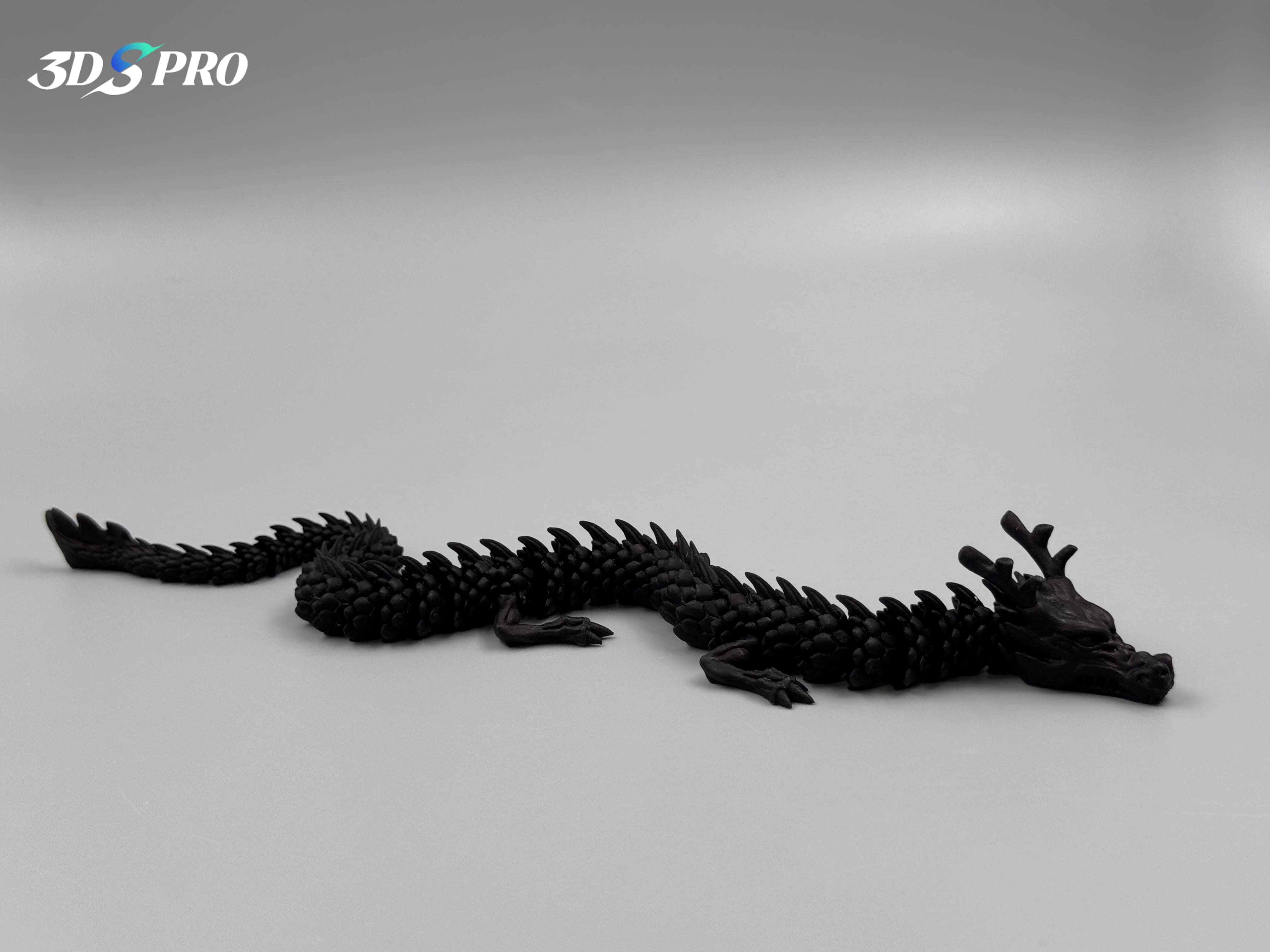 dyed 3d printed dragon_black