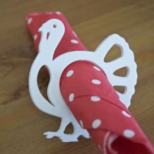 3d printed turkey napkin ring